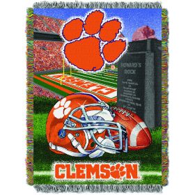 Clemson OFFICIAL Collegiate "Home Field Advantage" Woven Tapestry Throw