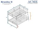 ACME Brantley II Full XL/Queen Bunk Bed in Sandy Black & Dark Bronze Hand-Brushed 37735
