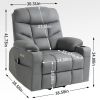 Okin Motor Up to 350 LBS Power Lift Recliner Chair, Heavy Duty Motion Mechanism with 8-Point Vibration Massage and Lumbar Heating, Cup Holders, USB an