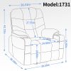 Okin Motor Up to 350 LBS Power Lift Recliner Chair, Heavy Duty Motion Mechanism with 8-Point Vibration Massage and Lumbar Heating, Cup Holders, USB an
