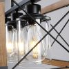 5-Light Retro Farmhouse Chandelier For Kitchen, Living room, Dining room(No Bulbs)