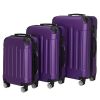 3-in-1 Portable ABS Trolley Case 20" / 24" / 28" Purple