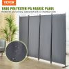 VEVOR Room Divider, 5.6 ft Room Dividers and Folding Privacy Screens (4-panel), Fabric Partition Room Dividers for Office, Bedroom, Dining Room, Study