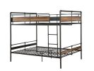 ACME Brantley II Bunk Bed (Queen/Queen) in Sandy Black & Dark Bronze Hand-Brushed 37730