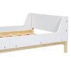 Twin Bed with Headboard, Footboard, Safeguards, Built-in Bed-end Book Storage Rack ,White