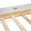 Twin Bed with Headboard, Footboard, Safeguards, Built-in Bed-end Book Storage Rack ,White