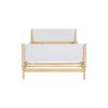 Twin Bed with Headboard, Footboard, Safeguards, Built-in Bed-end Book Storage Rack ,White