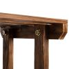 4-Story 7-Seat Indoor And Outdoor Multi-Function Carbonized Wood Plant Stand