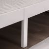 Cap Vertical Decorative Core Panel Bed White Full Wooden Bed Pine
