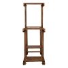 4-Story 7-Seat Indoor And Outdoor Multi-Function Carbonized Wood Plant Stand