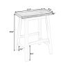TOPMAX Farmhouse Rustic 2-piece Counter Height Wood Kitchen Dining Stools for Small Places, Walnut