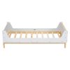 Twin Bed with Headboard, Footboard, Safeguards, Built-in Bed-end Book Storage Rack ,White