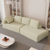 125" Stylish Chaise Lounge Modern Indoor Lounge Sofa Sleeper Sofa with Clean Lines for Living Room, Beige