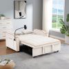 1 versatile foldable sofa bed in 3 lengths, modern sofa sofa sofa velvet pull-out bed, adjustable back and with USB port and ashtray and swivel phone