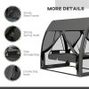 Garden rocking chair with canopy (Swiship-Ship) (Prohibited by WalMart)
