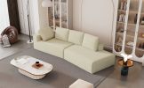 125" Stylish Chaise Lounge Modern Indoor Lounge Sofa Sleeper Sofa with Clean Lines for Living Room, Beige
