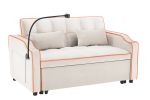 1 versatile foldable sofa bed in 3 lengths, modern sofa sofa sofa velvet pull-out bed, adjustable back and with USB port and ashtray and swivel phone
