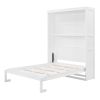 Full Size Murphy Bed Wall Bed with Shelves,White