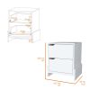 Ralston 2-Drawer Nightstand in White