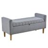 48'' Storage Ottoman Bench, Bench with Storage, for Entryway, Bedroom, Living Room