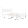 Cap Vertical Decorative Core Panel Bed White Full Wooden Bed Pine