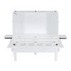 Full Size Murphy Bed with USB Port and removable Shelves on Each Side,White