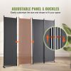 VEVOR Room Divider, 5.6 ft Room Dividers and Folding Privacy Screens (4-panel), Fabric Partition Room Dividers for Office, Bedroom, Dining Room, Study