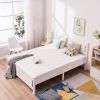 Cap Vertical Decorative Core Panel Bed White Full Wooden Bed Pine