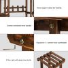 4-Story 7-Seat Indoor And Outdoor Multi-Function Carbonized Wood Plant Stand