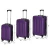 3-in-1 Portable ABS Trolley Case 20" / 24" / 28" Purple