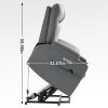 Okin Motor Up to 350 LBS Power Lift Recliner Chair, Heavy Duty Motion Mechanism with 8-Point Vibration Massage and Lumbar Heating, Cup Holders, USB an