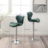 Ellston Upholstered Adjustable Swivel Barstools in Yellow, Set of 2