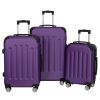 3-in-1 Portable ABS Trolley Case 20" / 24" / 28" Purple
