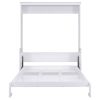 Queen Size Murphy Bed with a Shelf, White