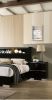 Contemporary 1pc Nightstand Black Color High Gloss Lacquer Coating Chrome Handles and Feet Bedside Table w USB Charger Bedroom Furniture