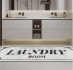 Laundry Room Rug Runner, Light Grey Runner Rug Laundry Rug Non Slip Waterproof Washable Laundry Mat - Laundry Mat Rug Runner For Laundry Room Hallway