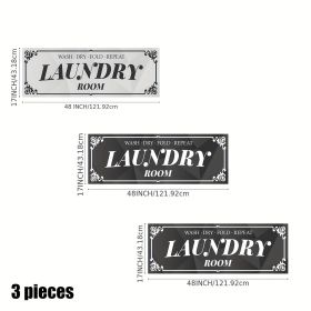Laundry Room Rug Runner, Light Grey Runner Rug Laundry Rug Non Slip Waterproof Washable Laundry Mat - Laundry Mat Rug Runner For Laundry Room Hallway (Colour: One light gray and two dark gr)
