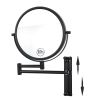 8-inch Wall Mounted Makeup Vanity Mirror, Height Adjustable, 1X / 10X Magnification Mirror, 360¬∞ Swivel with Extension Arm