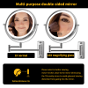 8 Inch Wall-Mounted Makeup Mirror, Double Sided 1x/10x Magnifying Makeup Mirror, 3 Colour Lights Touch Screen Dimmable Bathroom Mirror, 360¬∞ Swivel V
