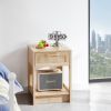 15.75" Rattan End table with drawer, Modern nightstand, side table for living roon, bedroom