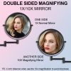 8-inch Wall Mounted Makeup Vanity Mirror, Height Adjustable, 1X / 10X Magnification Mirror, 360¬∞ Swivel with Extension Arm