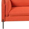 Modern Style 3 Seat Sofa Linen Fabric Upholstered Couch Furniture 3-Seats Couch for Different Spaces; Living Room; Apartment