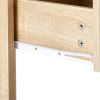 15.75" Rattan End table with drawer, Modern nightstand, side table for living roon, bedroom